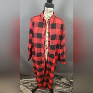 Lilly's Kloset Longline Flannel SZ Small NWT